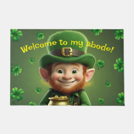 Paillasson Leprechaun & Mat de porte Shamrock