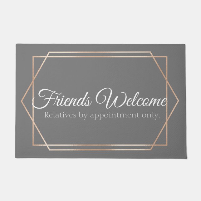 Paillasson Les amis pas les familles Bienvenue (Devant)