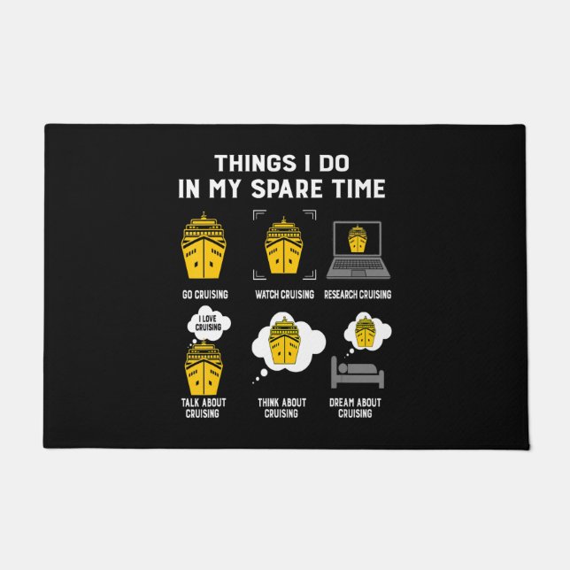 Paillasson Les Choses Que Je Fais Dans Mon Temps De Rechange  (Devant)