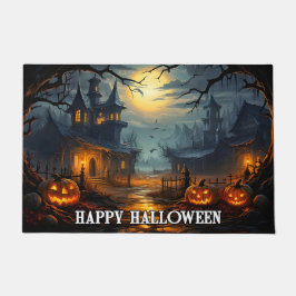 Paillasson Les Citrouilles d'Halloween heureux et infime