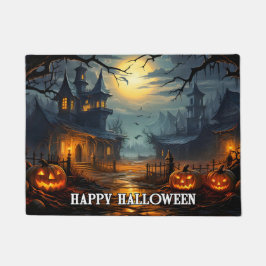 Paillasson Les Citrouilles d'Halloween heureux et infime