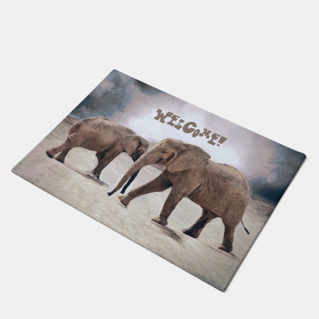 Paillasson Les éléphants (Incliné)