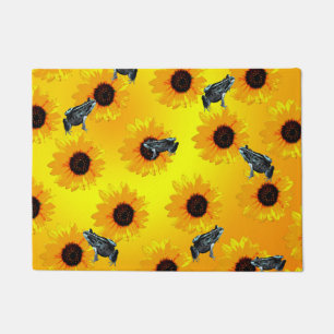 Paillasson "Les grenouilles et les tournesols : un Motif de l
