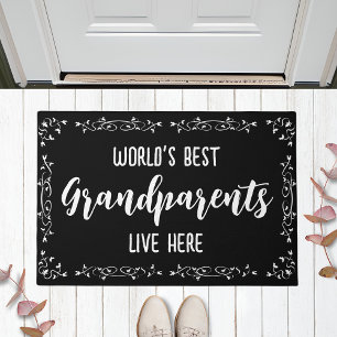 Paillasson Les meilleurs grands-parents du monde vivent ici -