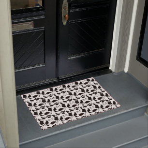 PAILLASSON LES MOTIFS DE CHATS NOIRS