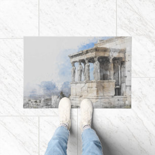 Paillasson Les ruines des sites antiques aquarelles à Athènes