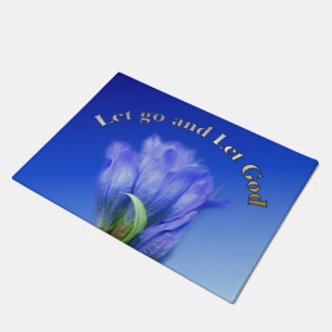 Paillasson Let Go Let Let God Gentian Flower Citation inspira