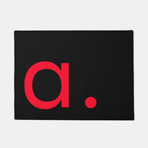 PAILLASSON LETTRE INITIALE NOIRE ROUGE LETTRE NOIRE PLACE