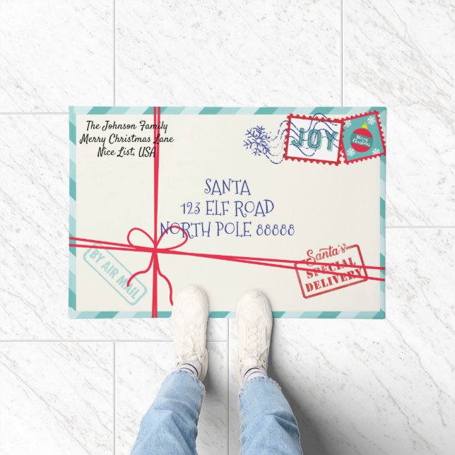 Paillasson Lettre Père Noël personnalisée Noël (Intérieur)
