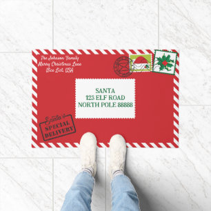 Paillasson Lettre Père Noël rouge Noël personnalisée