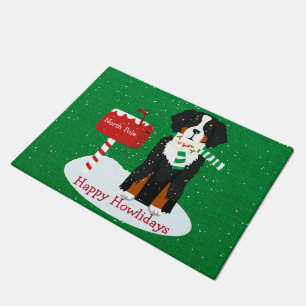 Paillasson Lettre Xmas Bernese Mt Dog personnalisée à Père No