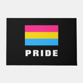 Paillasson LGBTQ Rainbow Pansexual Pride drapeau Texte person