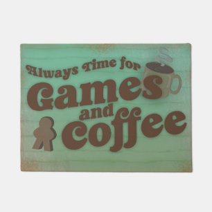 Paillasson L'heure du café et des jeux Style Art Vintage