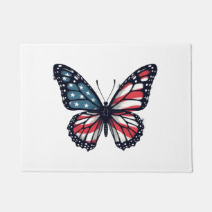 Paillasson Libellule Drapeau Américain Patriotique 4 Juillet 