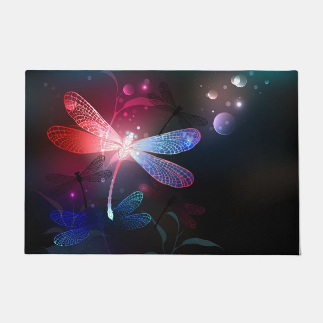 Paillasson libellule rouge brillante (Devant)