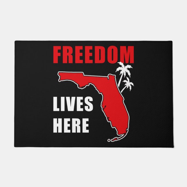 Paillasson Liberté vit ici : Conservatrice Floride USA (Devant)