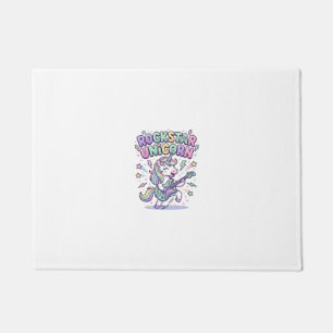 Paillasson Licorne Rockstar Licorne Charmant Vêtements Graphi