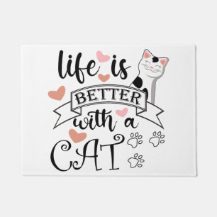 Paillasson Life is Better With a Cat quote slogan