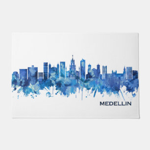 Paillasson Ligne aérienne bleue Medellin Colombie