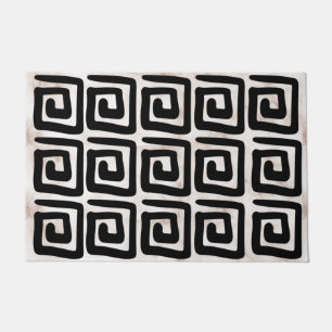 Paillasson Lignes de méandre design moderne marbre clé grecqu