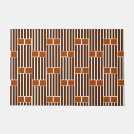 Paillasson Lignes et boîtes Brown