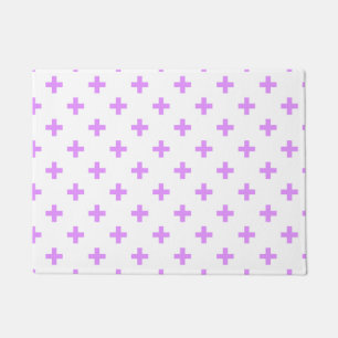 Paillasson Lilac polka croise sur blanc