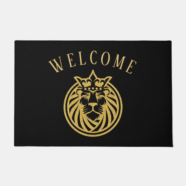 Paillasson Lion Avec Couronne - Style Or 4 (Devant)
