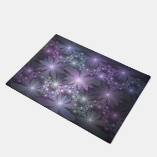 Paillasson Lit de fleurs tendance brillant art fractal abstra