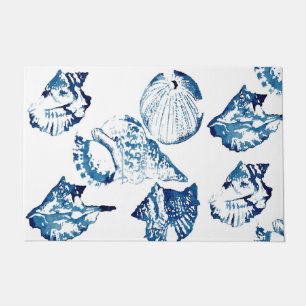 Paillasson littoral chic indigo bleu marine