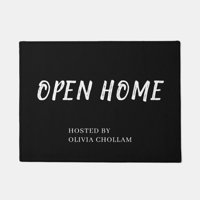 Paillasson Logo Black Realtor | Stylo Custom Open House Mat (Devant)