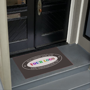Paillasson Logo de l'entreprise personnalisée Texte Porte du 