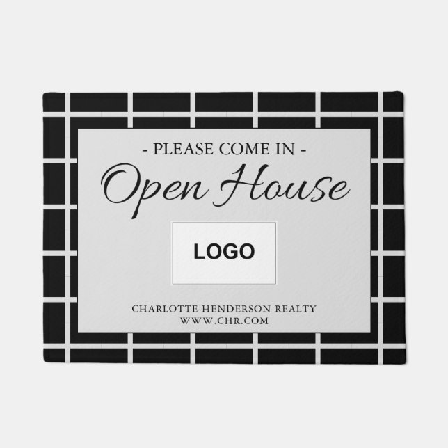 Paillasson Logo de l'immobilier Open House Moderne (Devant)