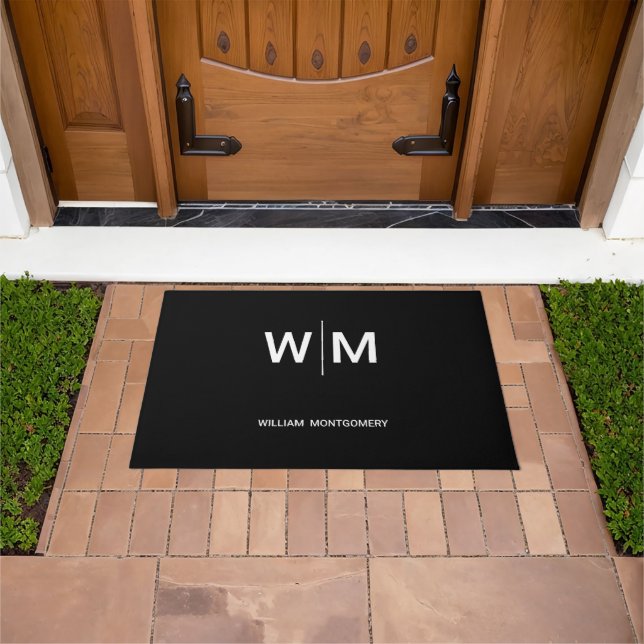 Paillasson Logo de marque noire | Entreprise (De plein air)