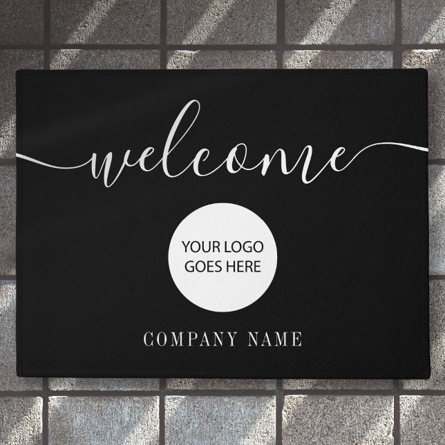 Paillasson Logo de société d'affaires Bienvenue (Business Company Logo Welcome Doormat)