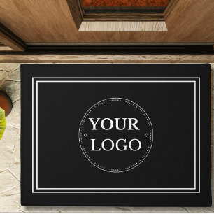 Paillasson Logo d'entreprise Bordure blanche Marque de promot