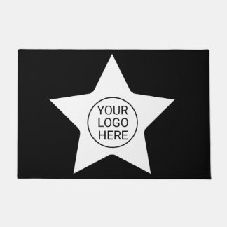 Paillasson Logo d'entreprise Minimal Star Professionnel Noir