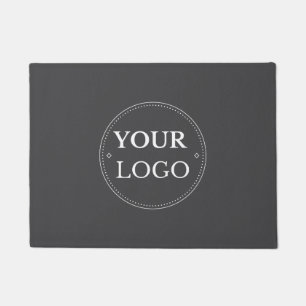 Paillasson Logo d'entreprise moderne en gris promotionnel