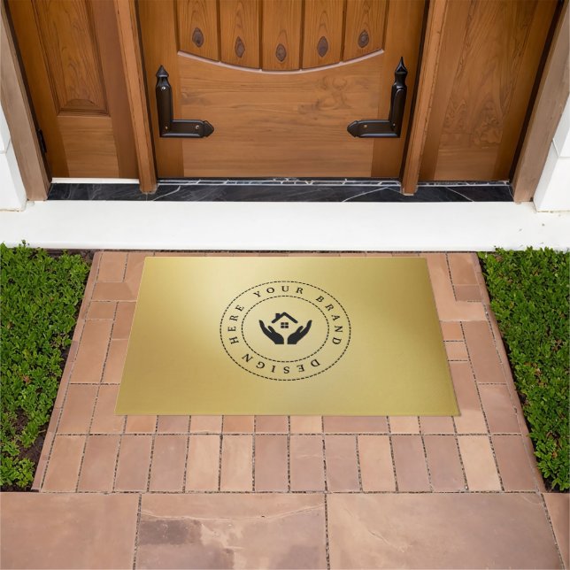 Paillasson Logo d'entreprise moderne personnalisable (De plein air)