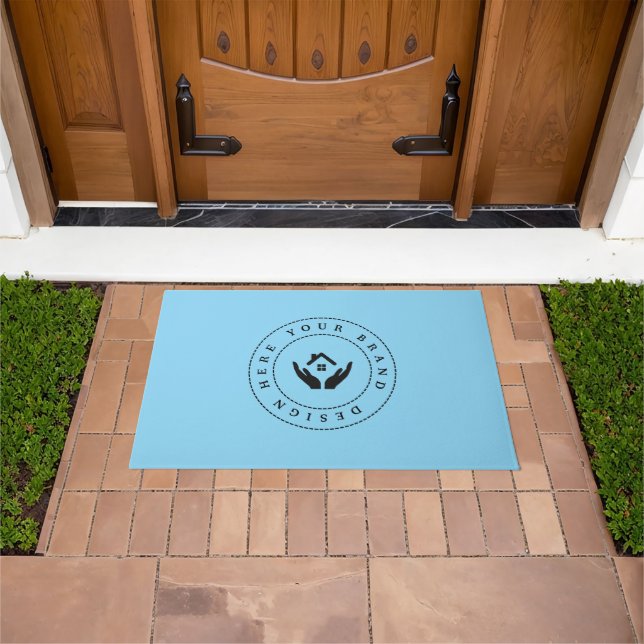 Paillasson Logo d'entreprise moderne personnalisable (De plein air)