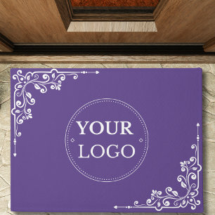 Paillasson Logo d'entreprise moderne violet promotionnel