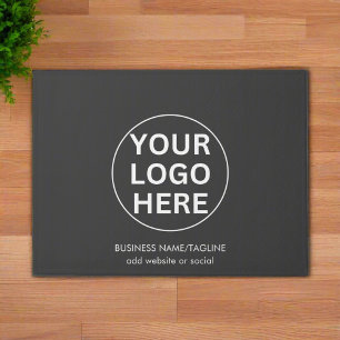 Paillasson Logo gris l Bienvenue Promotionnels Entreprise Mar