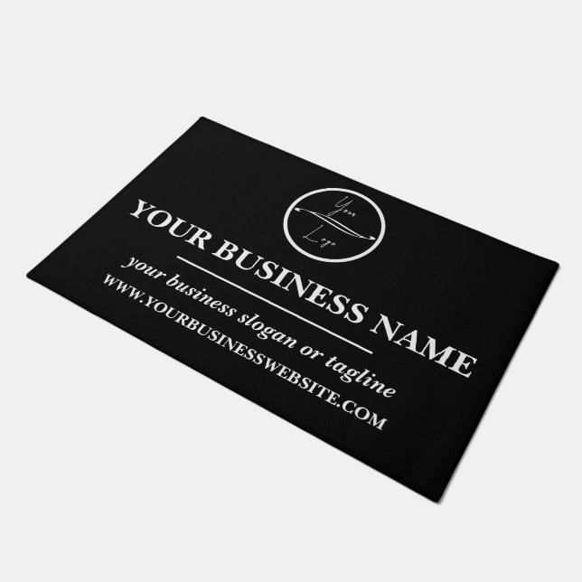 Paillasson Logo personnalisé de l'entreprise moderne (Incliné)