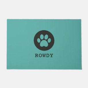 Paillasson Logo Precious Pawcels personnalisable mat de nourr