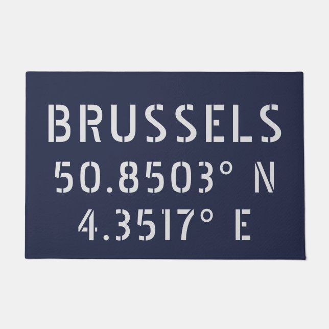 Paillasson Longitude de la latitude de Bruxelles (Devant)