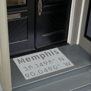 Paillasson Longitude de la latitude de Memphis