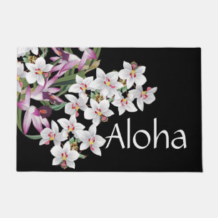Paillasson L'orchidée tropicale d'île fleurit floral Aloha