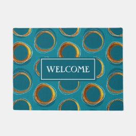 Paillasson Lot Éclipsez Mid-Century Modern - Blue and Gold