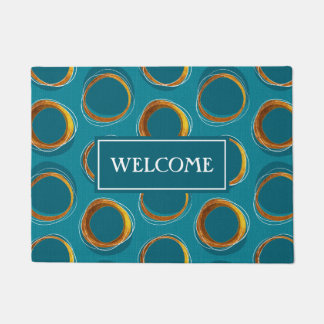 Paillasson Lot Éclipsez Mid-Century Modern - Blue and Gold