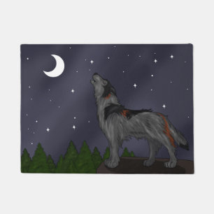 Paillasson Loup d'hurlement (gris)