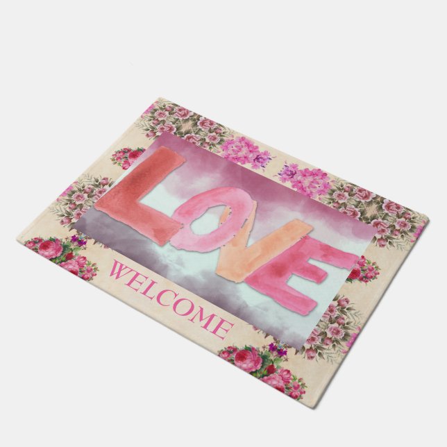 Paillasson Love : WaterColor (Incliné)